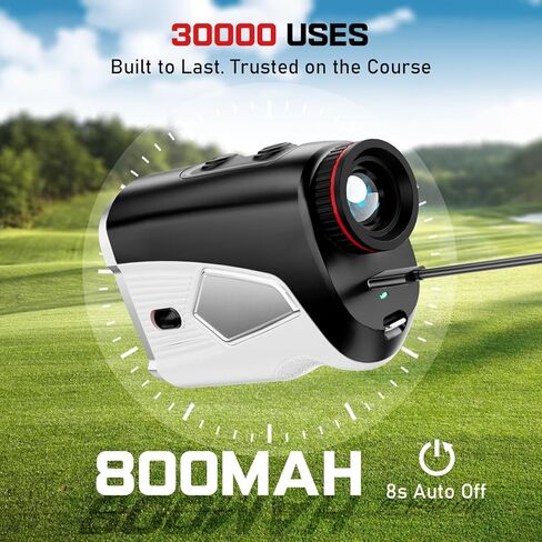 Upgraded 0.5 Second Easily Lock on a Pin Golf Rangefinder with Slope 2X HD Bright LCD, 1500 Yards Range Finder for Golf/Hunting, 7X Magnification with Flag Pole Locking Vibration, Golf Gifts Pcs in Saudi Arabia