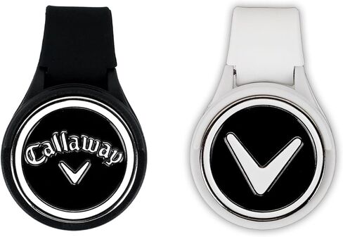 Callaway Magnetic Golf Ball Marker Hat Clips 2-Pack - Black/White in Kuwait