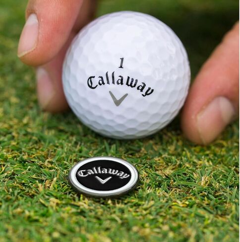 Callaway Magnetic Golf Ball Marker Hat Clips 2-Pack - Black/White in Kuwait