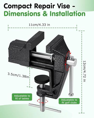 Golf Grip Kit for Regripping Golf Clubs-Include 20 Tapes Strips, Portable Table Vise Rubber Clamp, Golf Grip Removal Tool with Solvent,Golf Club Replacement Kit in Kuwait