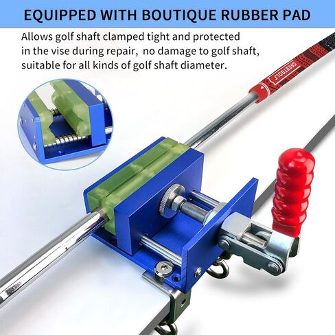 Crestgolf Golf Repair Kit Drill-Free & Drill Installation for Regripping Golf Clubs, Inlcudes 13PCS Grip Tapes, Hook Knife, Solvent, Grip Tape Remover and Aluminum Vise Clamp for Home or Workshop in Kuwait