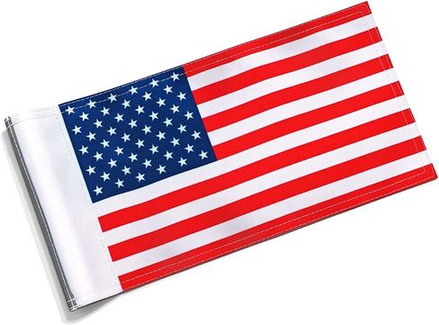 USA Putting Green Flag 6x12 Inch - Golf Practice Flag for Backyard, UV Fade Resistant & Reflective Strip, Premium 600D Polyester Double-Stitched, Tool-Free ABS Sleeve, 1-Pack in Saudi Arabia