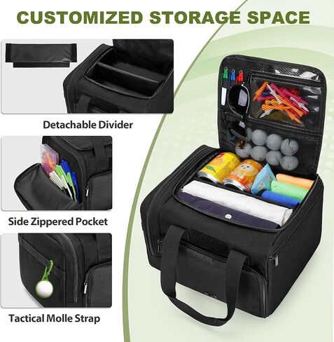 DSLEAF Small Golf Trunk Organizer Bag for Men & Women, Golf Car Locker with Bottom Shoe Space for A Pair of Shoes, Multiple Pockets for Balls, Tees, Cap, Gloves and Towels in Saudi Arabia