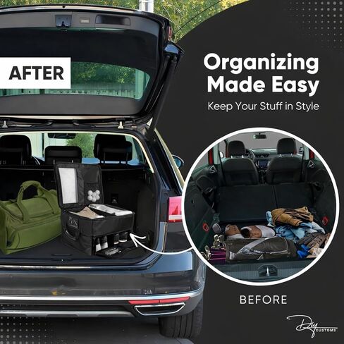 Golf Accessories for Men - Unique Golfer Gifts for Men - Versatile and Ventilated Golf Storage Bag with Shoe Organizer, Ideal for SUV & Car - Durable Golf Trunk Locker Gift Idea in Saudi Arabia