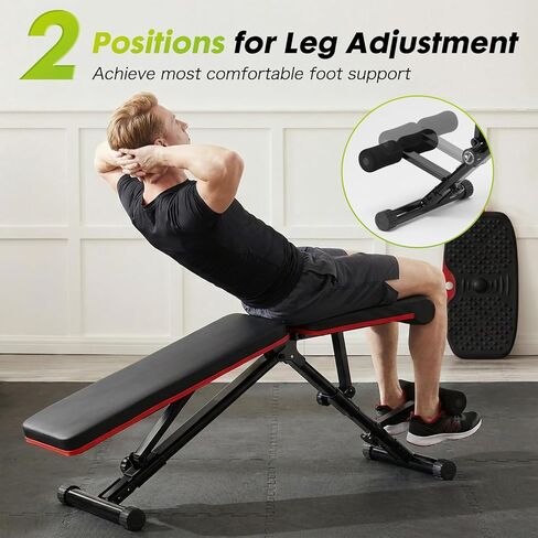 OLIXIS Adjustable Weight Bench for Full Body Strength Training, Foldable Workout Bench with Incline Flat Positions, 795 lbs Capacity Dumbbell Bench for Home Gym, Sit Up, Press, and Ab Exercises in Saudi Arabia