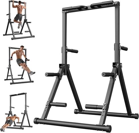 Foldable Pull Up Bar Free Standing, Strength Training Pull-up Bars Adjustable Pull Up Station, Power Tower Pull Up Bar MultiFunction Pull Up Dip Station Workout Equipment For Home Gym Support 480 LBS in Saudi Arabia