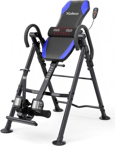 YOLEO Gravity Inversion Table for Back Pain Relief 2026 New Inversion Table w/Heat and Massage Lumbar pad Back Stretcher Machine 300 lbs in Kuwait