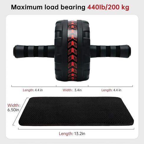 Ab Roller Wheel for Abs Workout - Core Strength Training Equipment for Home Gym with Knee Pad, Abdominal Exercise Wheel for Men and Women in Saudi Arabia