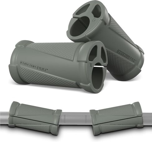 N-Gage Grips – Patented Angled Barbell Thick Grips for Joint Support & Muscle Activation – Ergonomic Bar Attachments for Strength Training - Gym Accessories Manufactured in the USA (1 Pair) in Kuwait