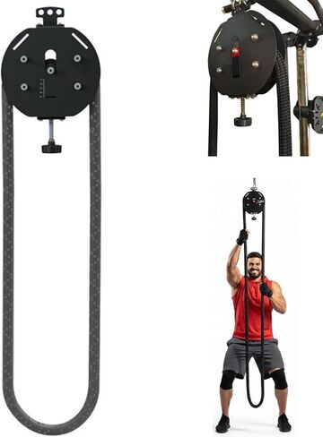 Endless Rope Trainer,Portable Cable Pulley System,Pulley Cable Machine System with Adjustable Resistance,Home Gym Equipment for Grip,Arms,Back,Body Coordination Exercises in Saudi Arabia