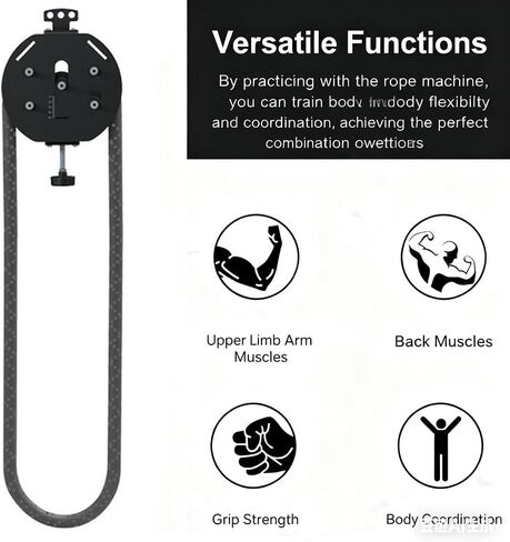Endless Rope Trainer,Portable Cable Pulley System,Pulley Cable Machine System with Adjustable Resistance,Home Gym Equipment for Grip,Arms,Back,Body Coordination Exercises in Saudi Arabia