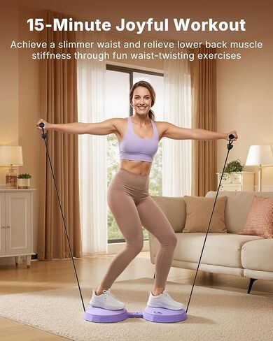 Merach Foldable Twist Board, Waist Twister Machine Exercise with Counter - Silent Ab Twister Board for Home Workout, Abs Exercise for Women & Men, Portable Waist Twisting Machine for Core, Legs & Arms in Kuwait