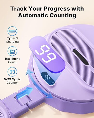 Merach Foldable Twist Board, Waist Twister Machine Exercise with Counter - Silent Ab Twister Board for Home Workout, Abs Exercise for Women & Men, Portable Waist Twisting Machine for Core, Legs & Arms in Kuwait