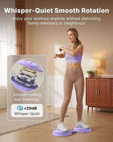 Merach Foldable Twist Board, Waist Twister Machine Exercise with Counter - Silent Ab Twister Board for Home Workout, Abs Exercise for Women & Men, Portable Waist Twisting Machine for Core, Legs & Arms in Kuwait