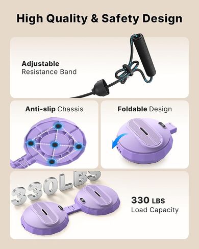 Merach Foldable Twist Board, Waist Twister Machine Exercise with Counter - Silent Ab Twister Board for Home Workout, Abs Exercise for Women & Men, Portable Waist Twisting Machine for Core, Legs & Arms in Kuwait