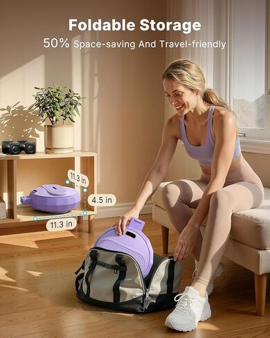 Merach Foldable Twist Board, Waist Twister Machine Exercise with Counter - Silent Ab Twister Board for Home Workout, Abs Exercise for Women & Men, Portable Waist Twisting Machine for Core, Legs & Arms in Kuwait