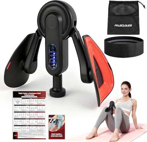 مدرب الفخذ للنساء، 10-100 رطل قابل للتعديل لتمرين الفخذ الداخلي مع شريط الساق وملصق لتمرين كيجل، مدرب أرضية الحوض لإعادة تأهيل ما بعد الولادة، صالة الألعاب الرياضية المنزلية in Kuwait