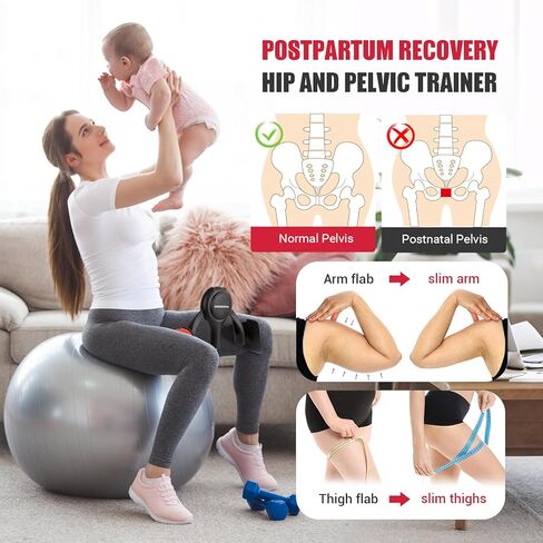 Thigh Trainer for Women, 15-70lb Adjustable Resistance Inner Thigh Exerciser with Resistance Band, Kegel Exercise Equipment for Pelvic Floor Muscle Repair, Yoga & Weight Loss at Home Gym in Kuwait