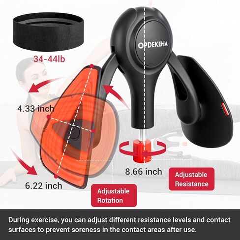 Thigh Trainer for Women, 15-70lb Adjustable Resistance Inner Thigh Exerciser with Resistance Band, Kegel Exercise Equipment for Pelvic Floor Muscle Repair, Yoga & Weight Loss at Home Gym in Kuwait