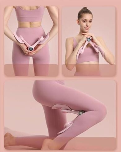 Pelvic Floor Trainer Women, 2025 New Upgraded Thigh Trainer, Intelligent Counting, 360° Rotation, Anti Slip Design, Thigh Toner Workout (Pink) in Kuwait