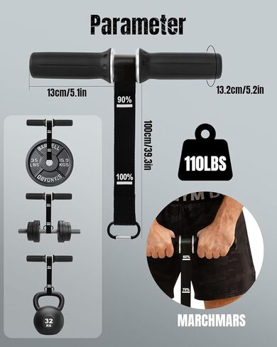 مقوي الساعد وتمارين الساعد، بكرة معصم بمقبض سيليكون سميك، مدرب الساعد مع حزام نايلون عالي التحمل لبناء العضلات، وقوة القبضة والتعافي in Kuwait