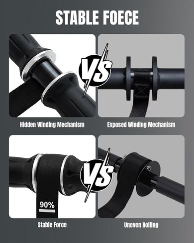 مقوي الساعد وتمارين الساعد، بكرة معصم بمقبض سيليكون سميك، مدرب الساعد مع حزام نايلون عالي التحمل لبناء العضلات، وقوة القبضة والتعافي in Kuwait
