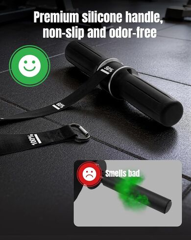 مقوي الساعد وتمارين الساعد، بكرة معصم بمقبض سيليكون سميك، مدرب الساعد مع حزام نايلون عالي التحمل لبناء العضلات، وقوة القبضة والتعافي in Kuwait