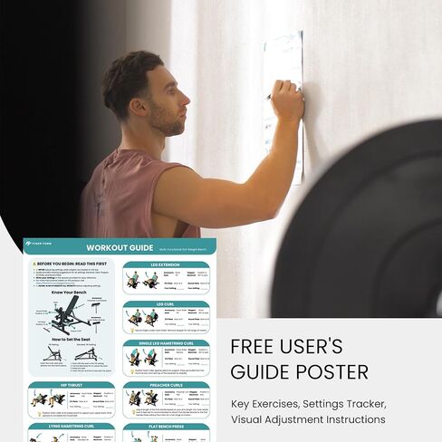 مقعد أثقال قابل للتعديل من طراز GLX مع جهاز تمديد وتجعيد الساق، مقعد كامل للجسم لصالة الألعاب الرياضية المنزلية، رائع لضغط مقاعد البدلاء، الجلوس، تجعيد الواعظ، دفعات الورك وغيرها من التمارين المحملة باللوحة in Kuwait