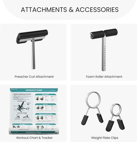 مقعد أثقال قابل للتعديل من طراز GLX مع جهاز تمديد وتجعيد الساق، مقعد كامل للجسم لصالة الألعاب الرياضية المنزلية، رائع لضغط مقاعد البدلاء، الجلوس، تجعيد الواعظ، دفعات الورك وغيرها من التمارين المحملة باللوحة in Kuwait