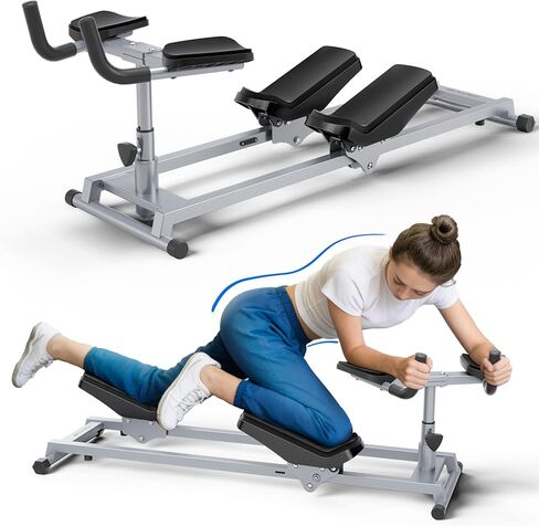 مدرب الزحف البدائي ولف العمود الفقري والتمدد - جهاز تمارين القلب منخفض التأثير لكامل الجسم مع مقابض يد قابلة للتعديل، ودعم للركبة وإطار فولاذي | معدات رياضية منزلية in Kuwait