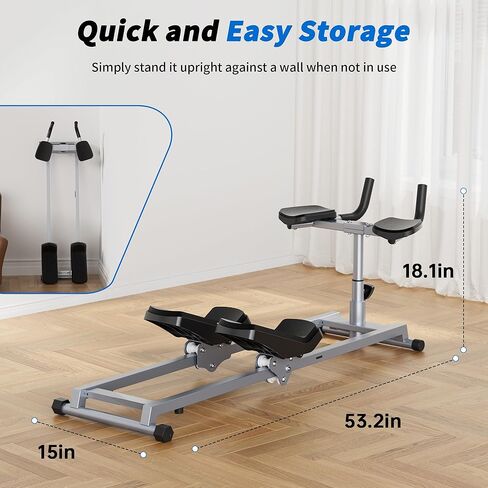 مدرب الزحف البدائي ولف العمود الفقري والتمدد - جهاز تمارين القلب منخفض التأثير لكامل الجسم مع مقابض يد قابلة للتعديل، ودعم للركبة وإطار فولاذي | معدات رياضية منزلية in Kuwait