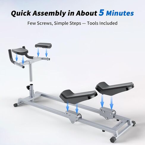 مدرب الزحف البدائي ولف العمود الفقري والتمدد - جهاز تمارين القلب منخفض التأثير لكامل الجسم مع مقابض يد قابلة للتعديل، ودعم للركبة وإطار فولاذي | معدات رياضية منزلية in Kuwait