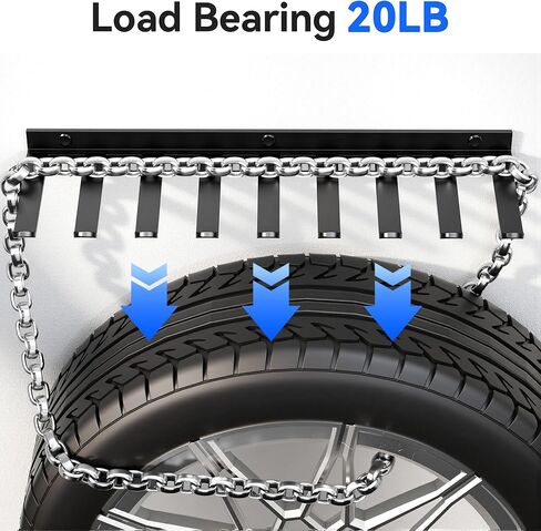 Wall Mounted Home Gym Equipment Storage Rack for Resistance Bands, Cable Attachments, Lifting Belts, Jump Ropes and Chains in Kuwait