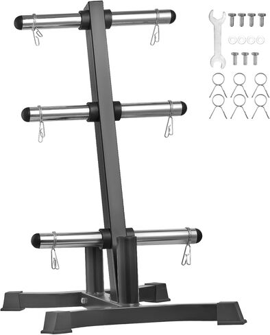 VEVOR Weight Plate Rack, L Frame Weight Plate Tree for 2-Inch Weight Plates, Standard Weight Plate Tree, 1000 lbs Load Capacity Weight Storage Holder, Home Gym Barbell Rack Storage Stand, Black in Saudi Arabia