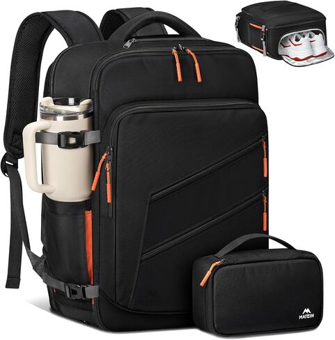 Matein Travel Carry على ظهر حقيبة ظهر مع مقصورة الأحذية القابلة للفصل ، حقيبة الظهر الأمتعة المعتمدة من طيران مع حالة إلكترونيات ، حقيبة عنصر شخصية خفيفة الوزن مقاومة للماء تناسب 17 بوصة مع منفذ USB in Kuwait