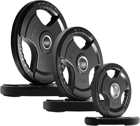 ألواح وزن RitFit للحديد، ألواح قبضة مطاطية أولمبية مقاس 2 بوصة لرفع الأثقال وتدريبات القوة في المنزل وصالة الألعاب الرياضية، فردية، زوجية ومجموعات in Kuwait