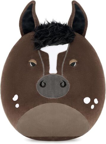 PEACH CAT Original Quarter Horse Stuffed Animal 12" Cute Horse Plush Soft Plushies Toys Gifts for Kids Adults Brown in Kuwait
