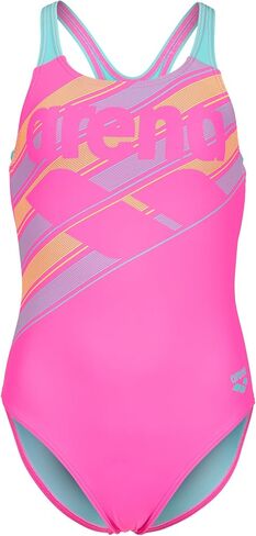 Arena Girls' Feel Lines Swim Pro Back Swimsuit Uv Protection Quick Drying Kids Bathing Suit in Saudi Arabia