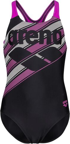 Arena Girls' Feel Lines Swim Pro Back Swimsuit Uv Protection Quick Drying Kids Bathing Suit in Saudi Arabia