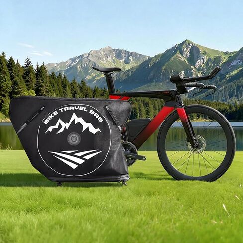 VEVOR Triathlon Bike Travel Bag, Transport Bicycle Storage Carry Bag with TSA Lock & Dual Zipper, Triathlon Bicycle Case Max. Wheelbase 42 in for Travel, Outdoor Use, Train Airplane Subway Transport in Saudi Arabia