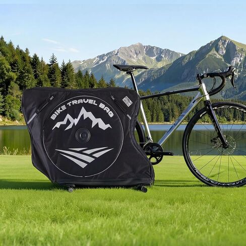 VEVOR Bike Travel Bag, Road Bike Bag Road Bicycle Storage Carry with TSA Lock & Dual Zipper, Black Bicycle Case Wheelbase 37-42 in for Air Travel, Outdoor Use, Airplane, Car, Train, Subway Transport in Saudi Arabia