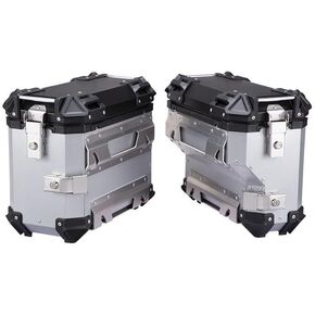 صندوق تخزين جانبي من سبائك الألومنيوم العالمي سعة 35 لتر، منظم بـ 4 مفاتيح، سقوط، ممتص للصدمات، مضاد للتصادم، مقاومة للحرارة والبرودة، مع حرارة باردة (فضي) (فضي) in Kuwait