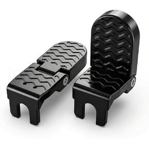 Heavy Duty E-Bike Foot Pegs, Foldable Rear Pedals for Passenger, Manganese Steel Reinforced Aluminum Bike Footrests with 15mm U-Slot & Anti-Slip for E-Bike, Mountain Bike, Folding Bicycle in Saudi Arabia