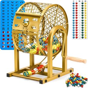 مجموعة ألعاب بنغو مقاس 12 بوصة من HVDI، 10 بطاقات بنغو قابلة لإعادة الاستخدام مع مجموعات بنغو بنوافذ منزلقة، كرات بنغو مطبوعة عالية الوضوح مع قفص وحقيبة تخزين للبالغين والحفلات العائلية الكبيرة ليلاً in Kuwait