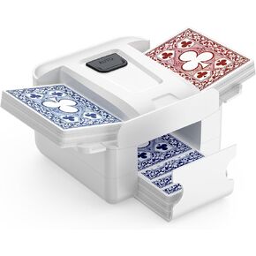 Automatic Card Shuffler, Electric Shuffling Machine for 1-2 Decks, Low Noise, Rechargeable & Portable Shuffler Machine for Poker, UNO, Blackjack in Kuwait