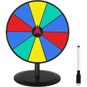 عجلة الروليت الدوارة مقاس 8 بوصة من عجلة الحظ تدور مع قلم مسح جاف لمشاركة الحفلات المنزلية، والمعارض التجارية، وأحداث الكرنفال، وحفلات أعياد الميلاد وحفلات الزفاف والدفء المنزلي in Kuwait