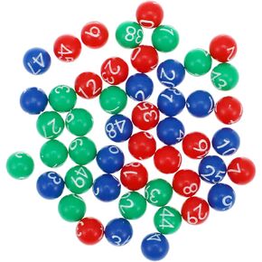 Gadpiparty 49 قطعة من كرات السحب المرقمة 1-50 ملحقات ألعاب البنغو البلاستيكية الملونة لأقفاص البنغو للحفلات وسحب السحب للترفيه الداخلي in Kuwait