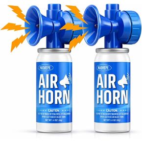 أبواق هوائية للسلامة 1.4 أونصة، بوق قارب بصوت قوي (120 ديسيبل) يُسمع من مسافة نصف ميل، قرن الدب لإخافة الدببة (أزرق، عبوتان) in Kuwait