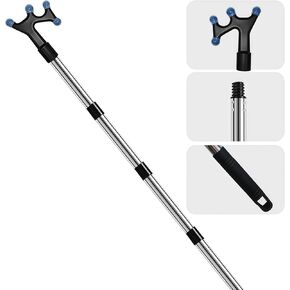 خطاف قارب مع عمود تمديد قابل للتعديل بطول 3-12 قدم، عمود دفع للقارب، ملحقات قارب من الفولاذ المقاوم للصدأ مع مطاط واقي، طقم قضيب ربط أعمدة نهاية ملولبة لرسو السفن والدفع والسحب والقوارب in Kuwait