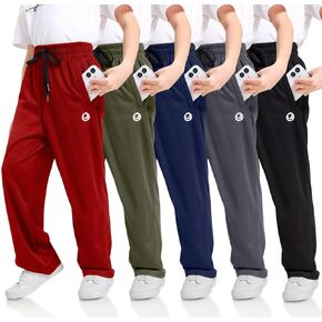 Boys Sweatpants with Zip Pockets 5Pack Athletic Pants Mesh Joggers for Boys 5-24 in Kuwait